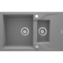 Mətbəx çanağı Deante Andante ZQN_S513, qranit, boz, 78x49x19.4 sm