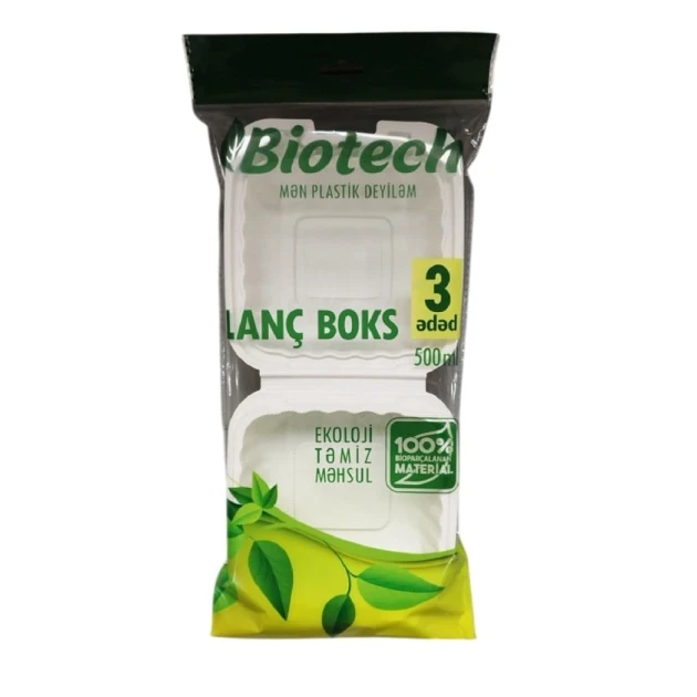 Набор ланч боксов Biotech, 550 мл, 3 шт Набор ланч боксов Biotech, 550 мл, 3 шт