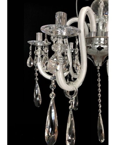 Asma çılçıraq Ağ Flaminqo 8 lampa, E14 - N AĞ FLAMİNQO-8