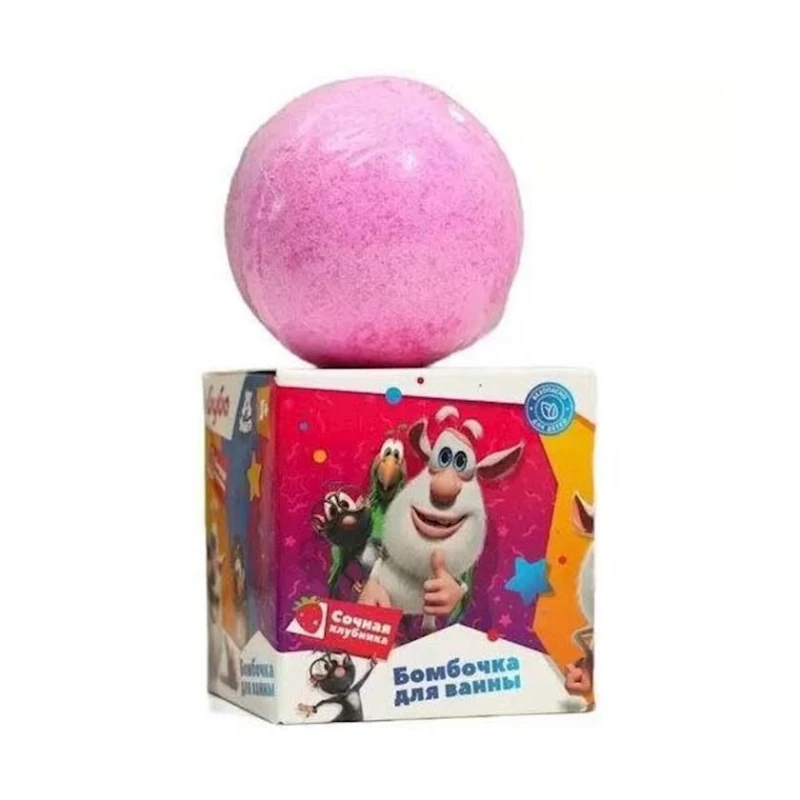 Бомбочка для ванны Умка Буба Сочная Клубника Розовая 130 г Бомбочка для ванны Умка Буба Сочная Клубника Розовая 130 г