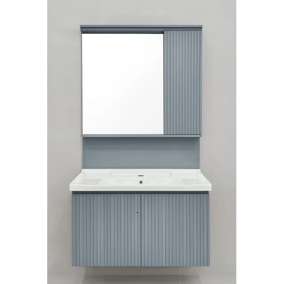 Комплект мебели для ванной Elfa 154-80, серый Комплект мебели для ванной Elfa 154-80, серый