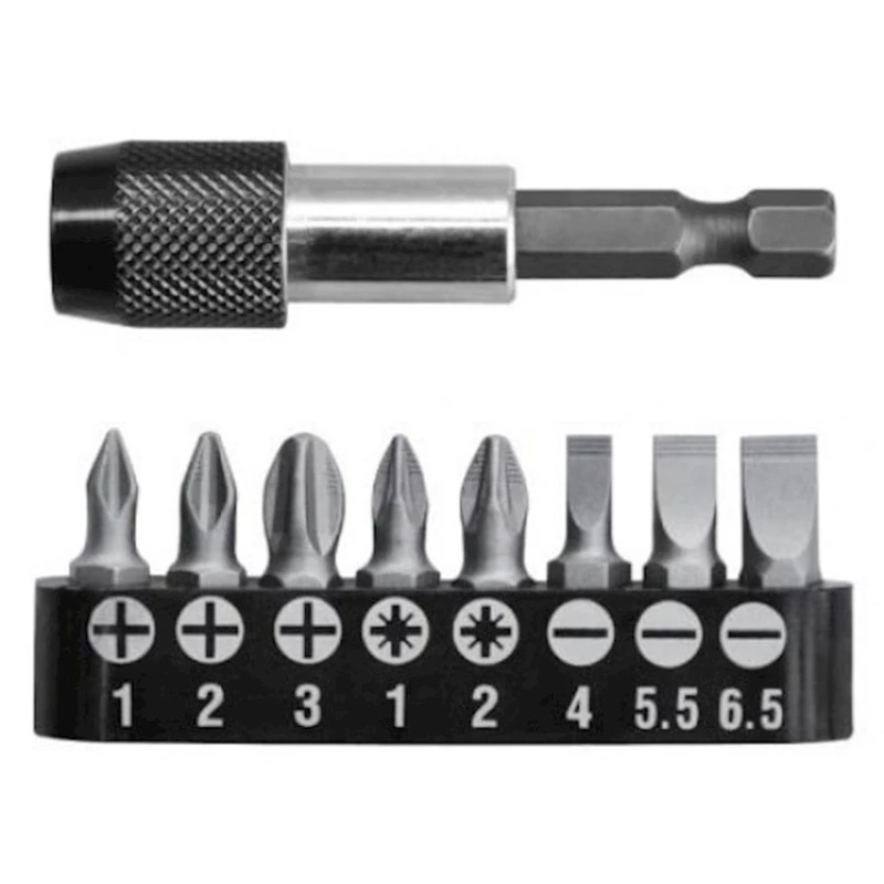 Набор бит с держателем Ingco AKSD0071 Industrial 9 шт Набор бит с держателем Ingco AKSD0071 Industrial 9 шт