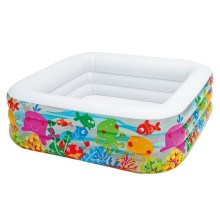 Uşaq üçün şişmə hovuz Intex 57471 Akvarium 159x159x50 sm, 340 l, 3 yaşdan