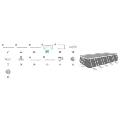 Hovuz üçün birləşdirici Bestway 6941607302132, boz