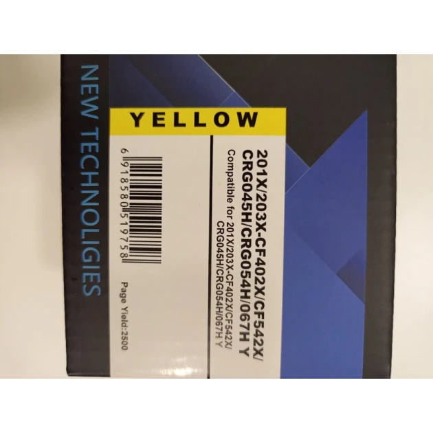 Комплект тонер-картриджей BrightTTone 201X/203X-CF402X/CF542X/CRG045H/CRG054H/067H Yellow