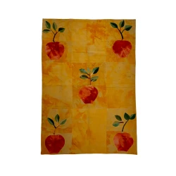 Ковер килим ручного производства Natural halı ELX09, 114х161 см, хлопок, желтый