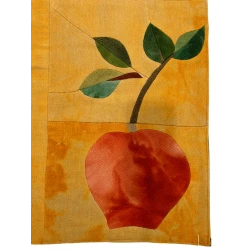 Ковер килим ручного производства Natural halı ELX09, 114х161 см, хлопок, желтый