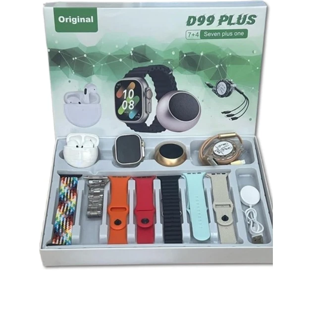 Смарт-часы Smart Watch D99 Plus + 7 ремешков + Беспроводные наушники Смарт-часы Smart Watch D99 Plus + 7 ремешков + Беспроводные наушники