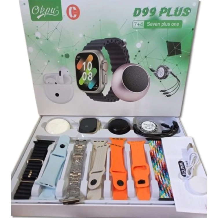Смарт-часы Smart Watch D99 Plus + 7 ремешков + Беспроводные наушники Смарт-часы Smart Watch D99 Plus + 7 ремешков + Беспроводные наушники
