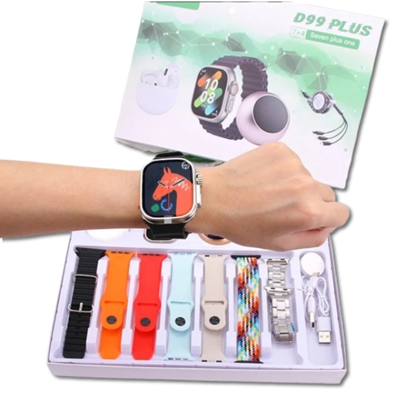 Смарт-часы Smart Watch D99 Plus + 7 ремешков + Беспроводные наушники Смарт-часы Smart Watch D99 Plus + 7 ремешков + Беспроводные наушники