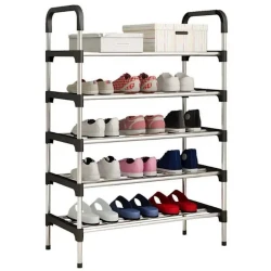 Подставка для обуви UM001001033, 62x18x15 см, черный/серебристый Подставка для обуви UM001001033, 62x18x15 см, черный/серебристый