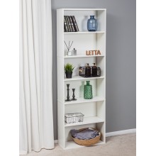Stellaj Letta White, ağ, LDSP, 181x60x24 sm