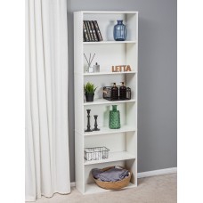 Stellaj Letta White, ağ, LDSP, 181x60x24 sm