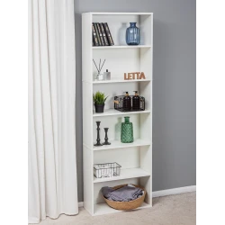 Стеллаж Letta White, белый, ЛДСП, 181x60x24 см Стеллаж Letta White, белый, ЛДСП, 181x60x24 см