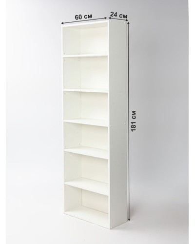 Stellaj Letta White, ağ, LDSP, 181x60x24 sm