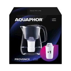 Фильтр-кувшин Akvafor Provence, 4.2 л + картридж A5 Mg, черный/прозрачный Фильтр-кувшин Akvafor Provence, 4.2 л + картридж A5 Mg, черный/прозрачный