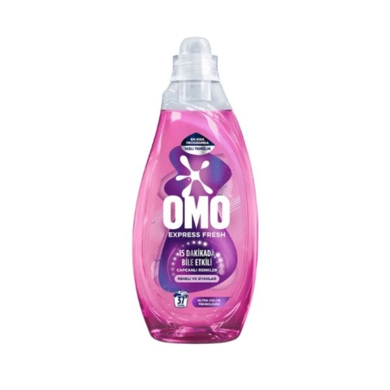 Жидкость для стирки Omo Express Fresh, для черного и цветного белья, автомат, 1.480 л, 37 стирок