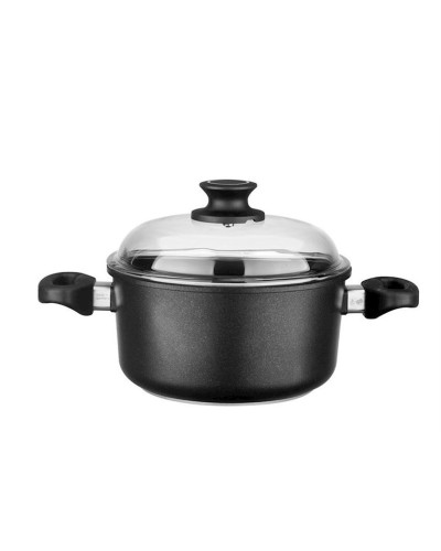 Qazan Leggno Black Premium, alüminium, 20 sm/2700 ml, qara