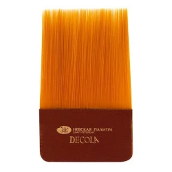 Кисть синтетическая Невская палитра Decola №55 лампемзель короткая кожаная ручка Кисть синтетическая Невская палитра Decola №55 лампемзель короткая кожаная ручка