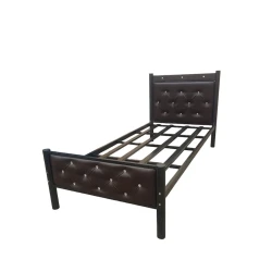 Односпальная кровать EFM-0168, 200х90х25 см, коричневая