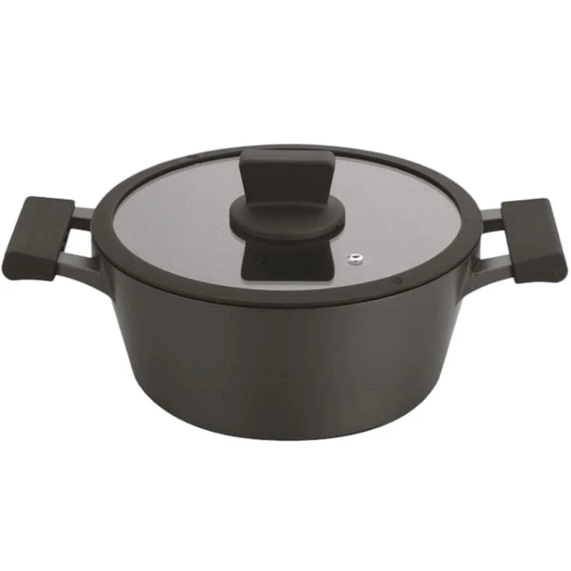 Кастрюля Berllong, гранит, черная, 28 см Кастрюля Berllong, гранит, черная, 28 см