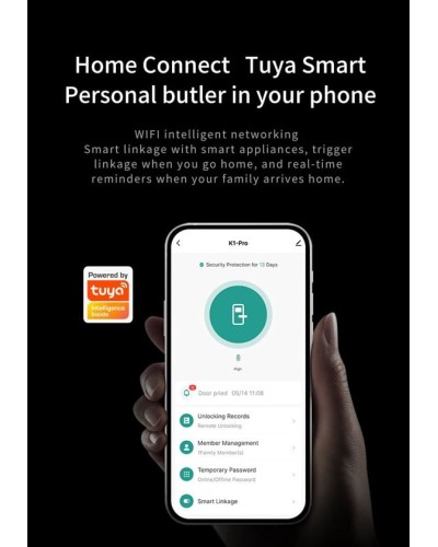 Qapı kilidi Tuya Smart MYQ-iLock K1 Pro WI-Fi