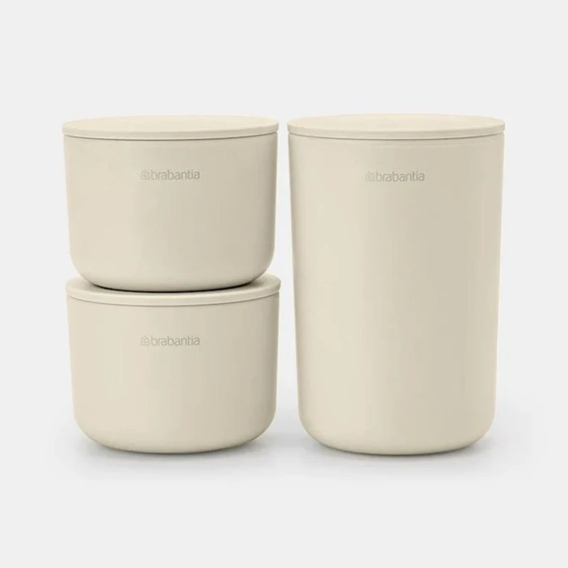 Набор органайзеров Brabantia ReNew, пластик, бежевый, 15.5x7.6x11.4 см, 3 шт Набор органайзеров Brabantia ReNew, пластик, бежевый, 15.5x7.6x11.4 см, 3 шт