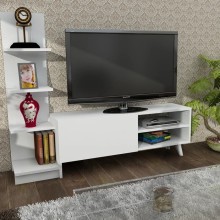 TV üçün tumba Ev Plus Salvador, LDSP, ağ, 115x150x35 sm