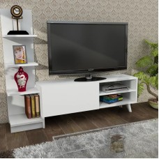TV üçün tumba Ev Plus Salvador, LDSP, ağ, 115x150x35 sm