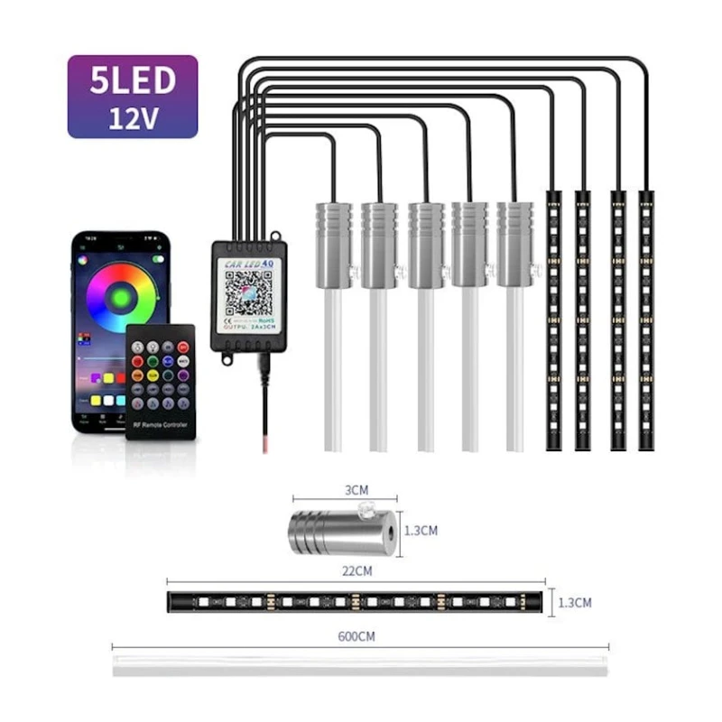 Подсветка салона авто Car Accessories Interior Decorate Atmosphere Light, товар в ассортименте Подсветка салона авто Car Accessories Interior Decorate Atmosphere Light, товар в ассортименте