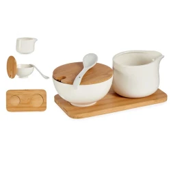 Набор сахарница и молочник Arte Regal фарфор, белый, 19.5x10x7 с