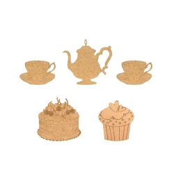 Набор заготовок Rosa Talent Чаепитие, ДВП, 5 шт