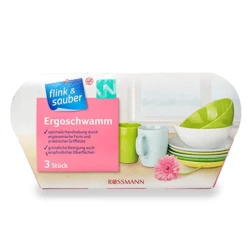 Набор губок Flink & Sauber, 3 шт, розовый