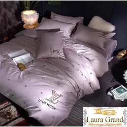 Комплект постельного белья MiraNova LQ-030, пододеяльник 200×230 см, простыня 245×250 см, наволочки 50×70 см, евро, сатин, фиолетовый