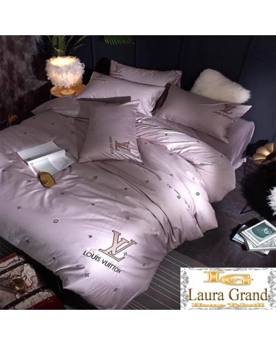 Yataq dəsti MiraNova LQ-030, yorğan üzü 200×230 sm, mələfə 245×250 sm, yastıq üzü 50×70 sm, avro, satin, bənövşəyi
