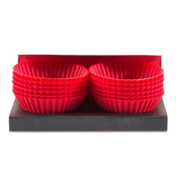 Bişirmə üçün forma dəsti Werner Anzio 50256, silikon, qırmızı, 12 əd