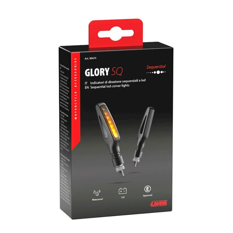 Поворотники для мотоцикла Lampa 90474 Glory SQ 12V Поворотники для мотоцикла Lampa 90474 Glory SQ 12V