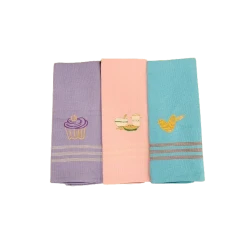 Dəsmal dəsti Sahara SHA-0000182, 45x70 sm, 6 əd, kətan, rəngbərəng