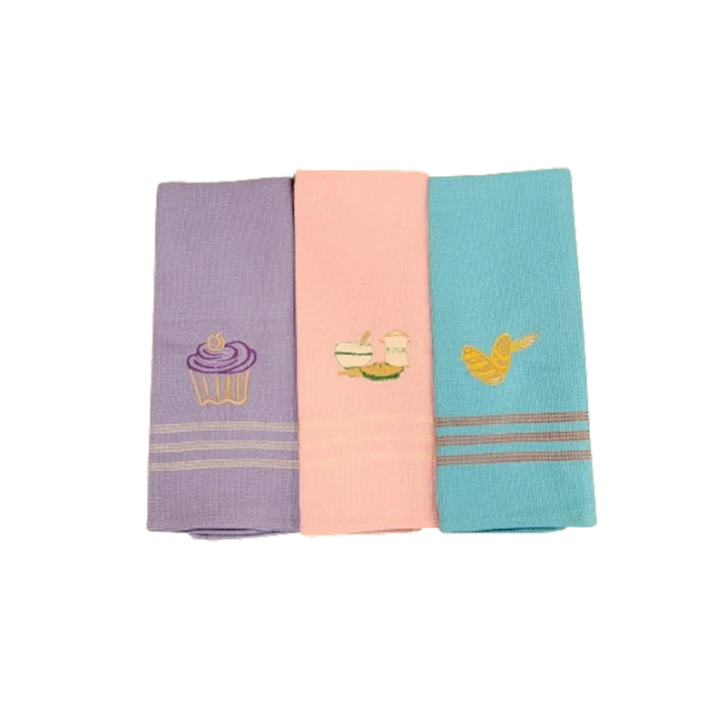 Dəsmal dəsti Sahara SHA-0000182, 45x70 sm, 6 əd, kətan, rəngbərəng