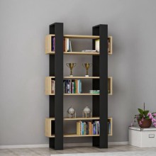 Stellaj ev_12116106, laminat, qara/qəhvəyi, 800x25x175 sm