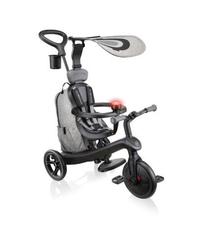 Üçtəkərli velosiped Globber Explorer Trike 4 in 1 Black/Grey