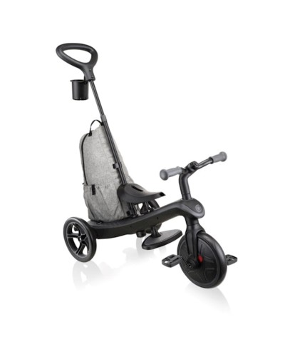 Üçtəkərli velosiped Globber Explorer Trike 4 in 1 Black/Grey