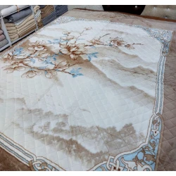 Плед-покрывало MiraNova FS-143, двуспальный, бамбук, коричневый, 200х230 см