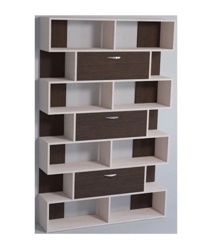 Stellaj 3563_L-M 2StellajPenalMixWh-Ven, 120x26x187 sm, LDSP, qəhvəyi