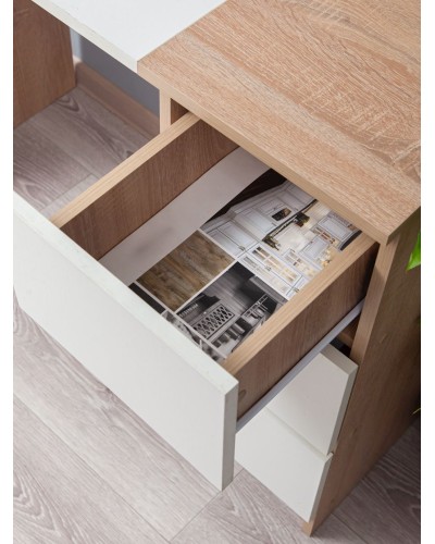 Yazı masası Letta Mix Somona, 75х45х92 sm, LDSP, bej/ağ