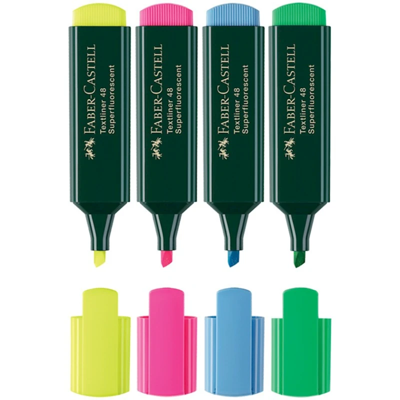 Текстовые маркеры Faber Castell 48 Superfluorescent 154804, 1-5 мм, 4 шт