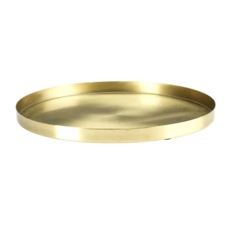 Декоративный поднос JYSK FRITS, 30х2 см, сталь, золотистый