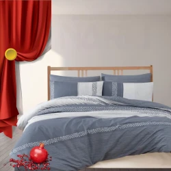 Yataq dəsti Narlı 001125, yorğan üzü 200x220 sm, mələfə 240x260 sm, yastıq üzü 50х70 sm (2 əd), ikinəfərlik, pambıq, rəngbərəng