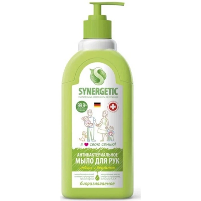Antibakterial maye sabun Synergetic, zəncəfil və berqamot, 0.5 l