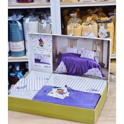 Комплект постельного белья Dance of Colours SHA-00006270, пике 240х260 см, простыня 240х260 см, 2 шт наволочки 50х70 см, двуспальный, хлопок, разноцветный